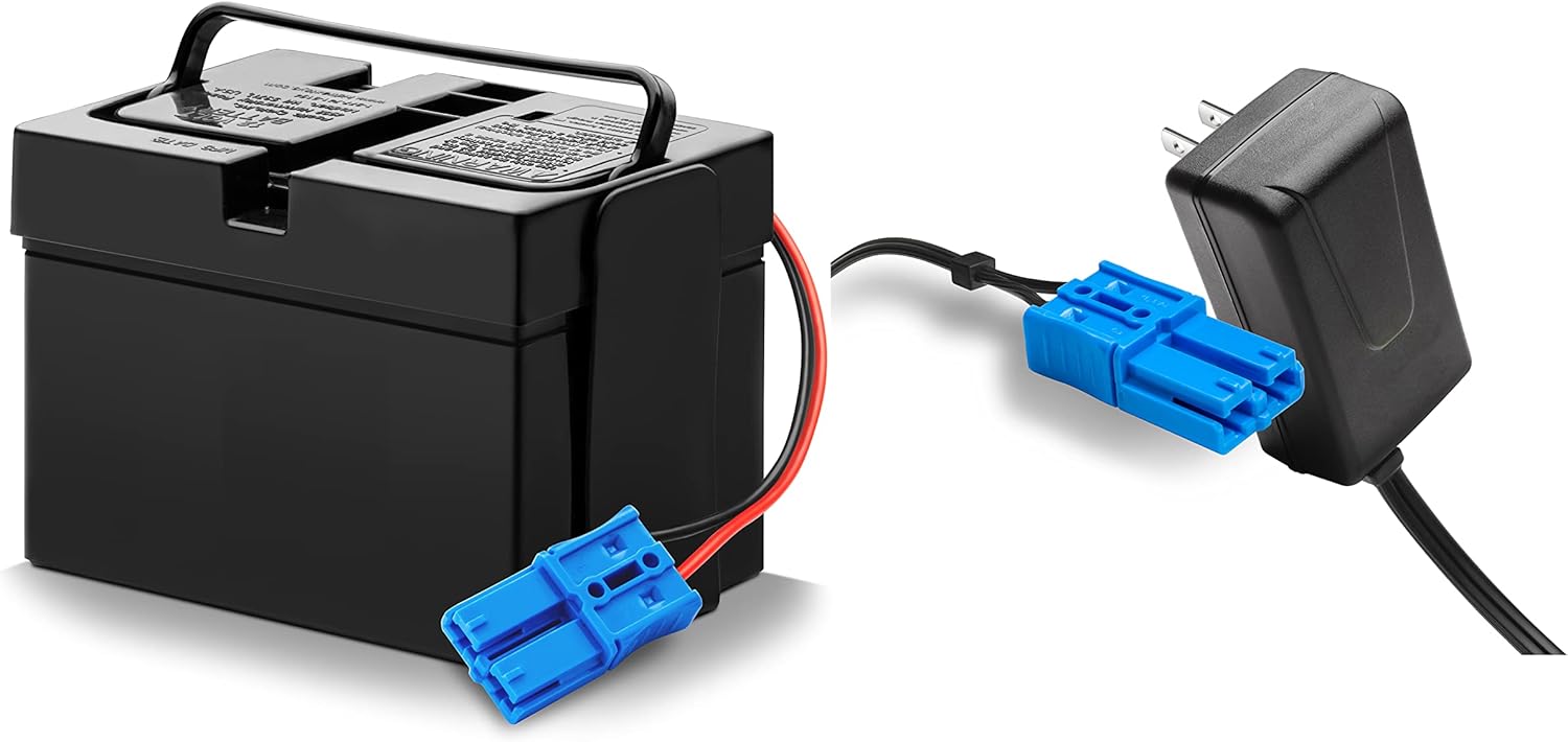 VAIX Lead Acid (Non-Spillable) Battery,12V Battery and Charger Combo Set 12 Volt for Kid Trax Ride On for Dodge Viper STR for Dodge Ram 3500 Rideamales Scout Pony Josie Unicorn