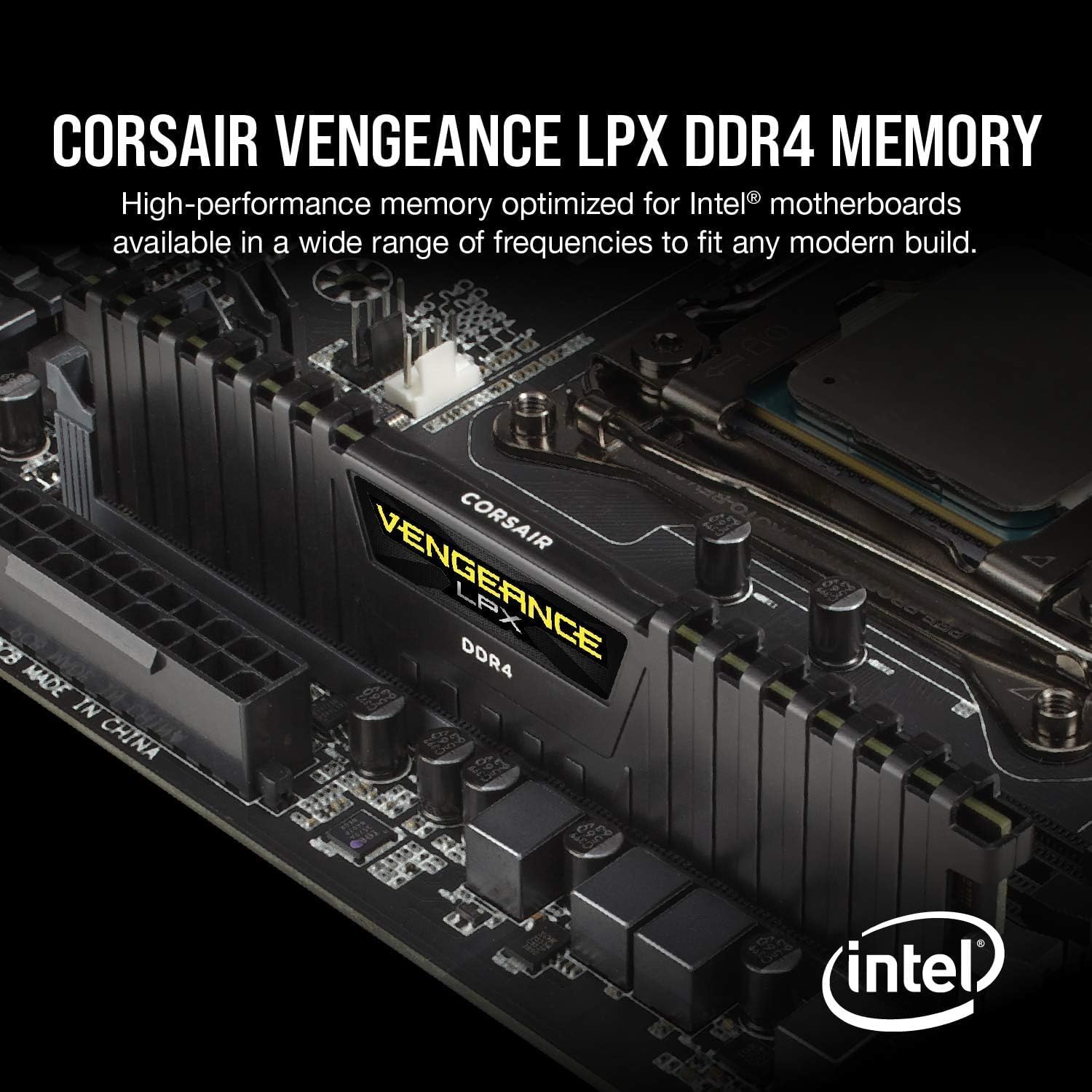 Corsair Vengeance LPX 32GB (2x16GB) DDR4 2666MHz C16 Desktop Gaming Memory Black