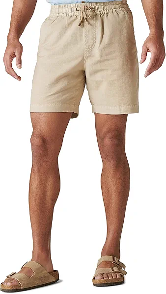 Lucky Brand Men's 7" Pull Up Linen Short