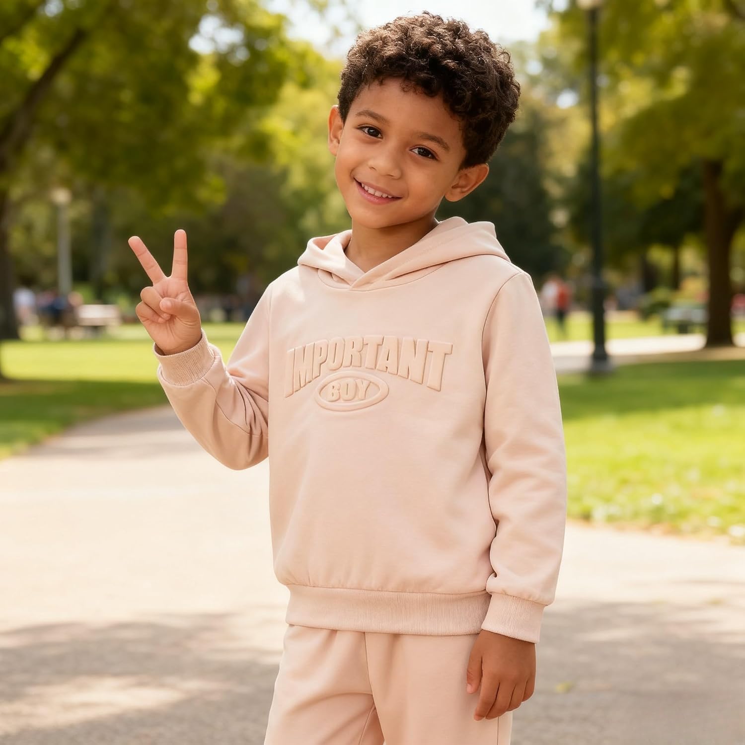 Boy Clothes Plant Camouflage Pants LA Letter Print Top Sweatsuit Fall Boys Outfits Set