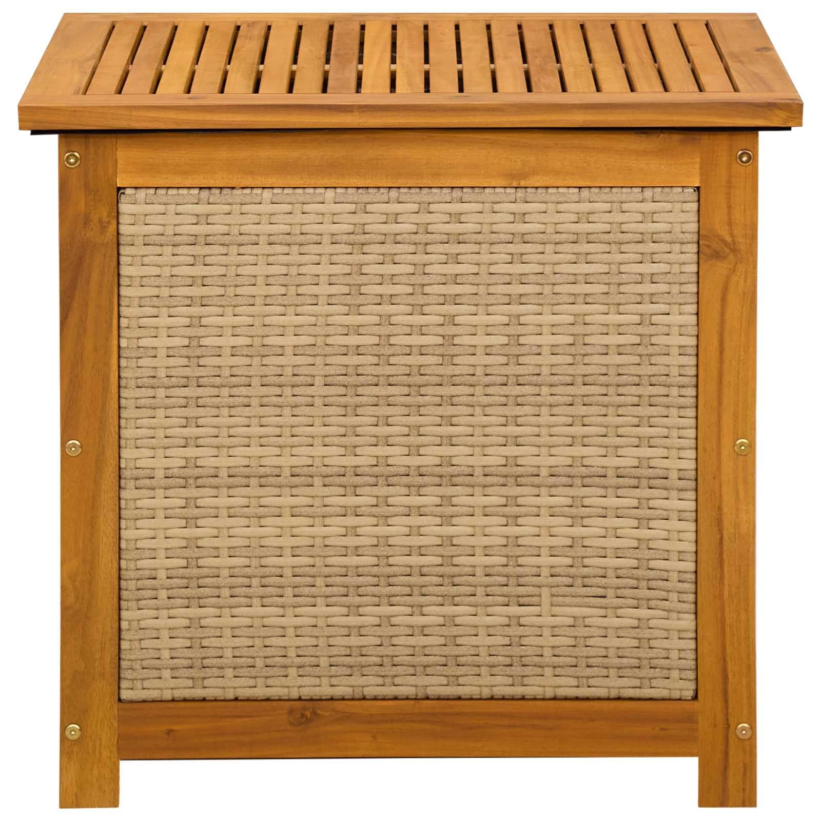 Hothingwell - Baúl para almacenaje exterior, 185 L, madera de acacia maciza