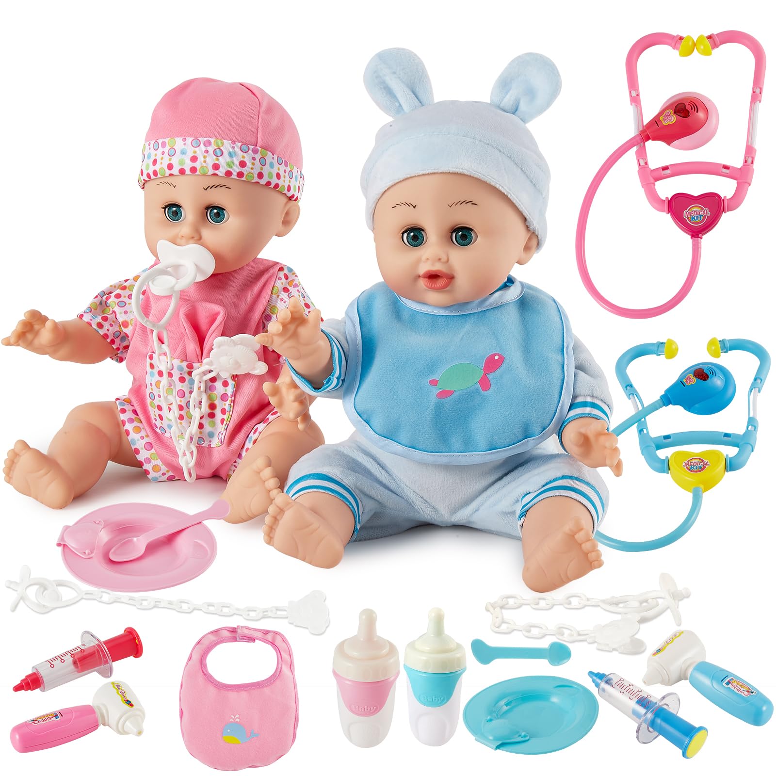 HERSITY Bambola Interattiva Parlante con 12 Sonore, Dottore Gioco Bambini