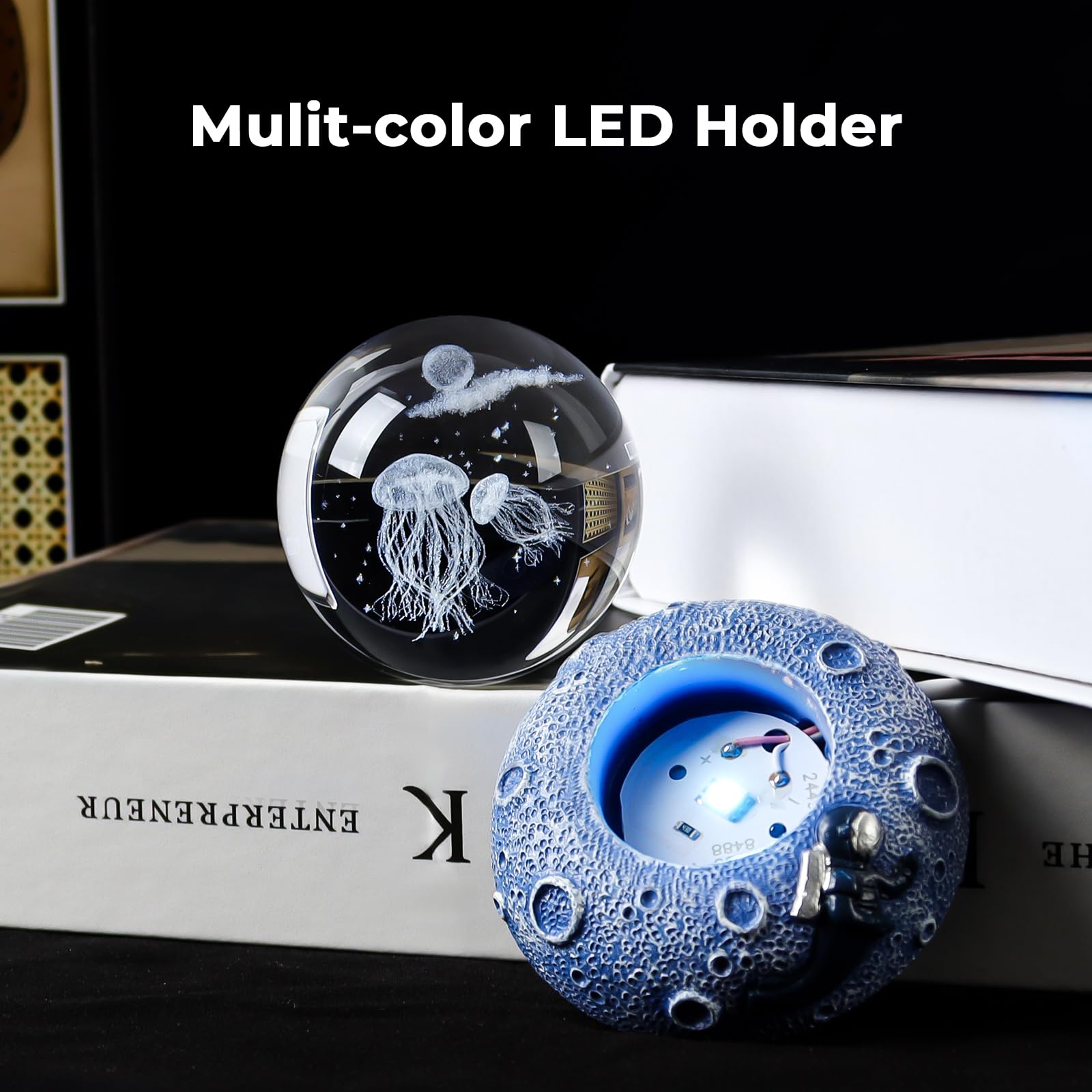 Amazon.co.jp: クラゲ 3D クリスタルボール 置物 2.4インチ