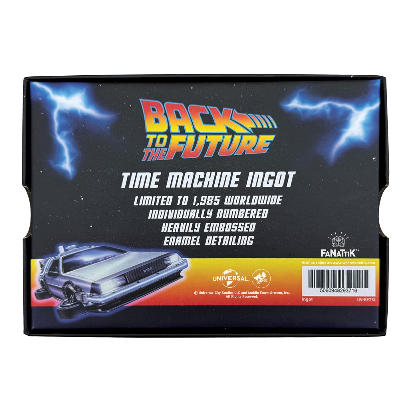 FaNaTtik Ritorno al futuro 40 ° anniversario Time Circuits Ingot - Edizione limitata ufficiale, da collezione, numerata individualmente, 90 x 56,5 mm con espositore e carta d'arte - 1.985 in tutto il