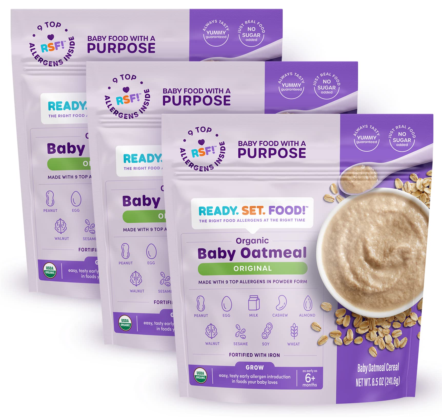 Buy Ready, Set, Food! Oatmeal Baby Cereal 16 Servings per Baby Food