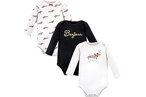 Hudson Baby Unisex-Baby Dachshund Baby Cotton Long-Sleeve Bodysuits