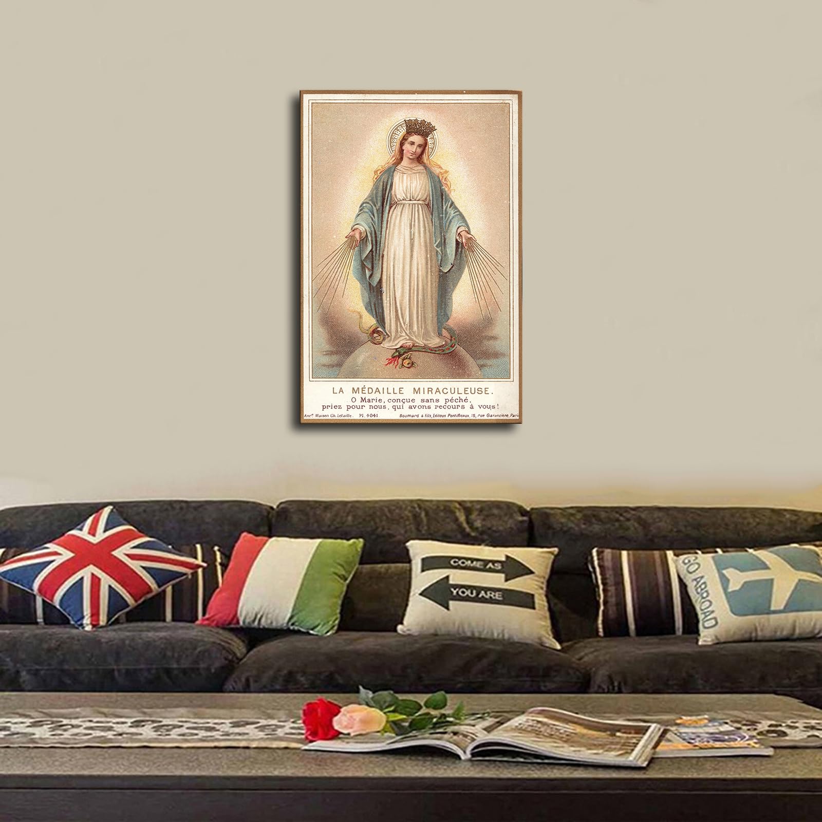 Tableau Toile Vierge Marie - Notre Dame De La Médaille Miraculeuse, Poster Religieux
