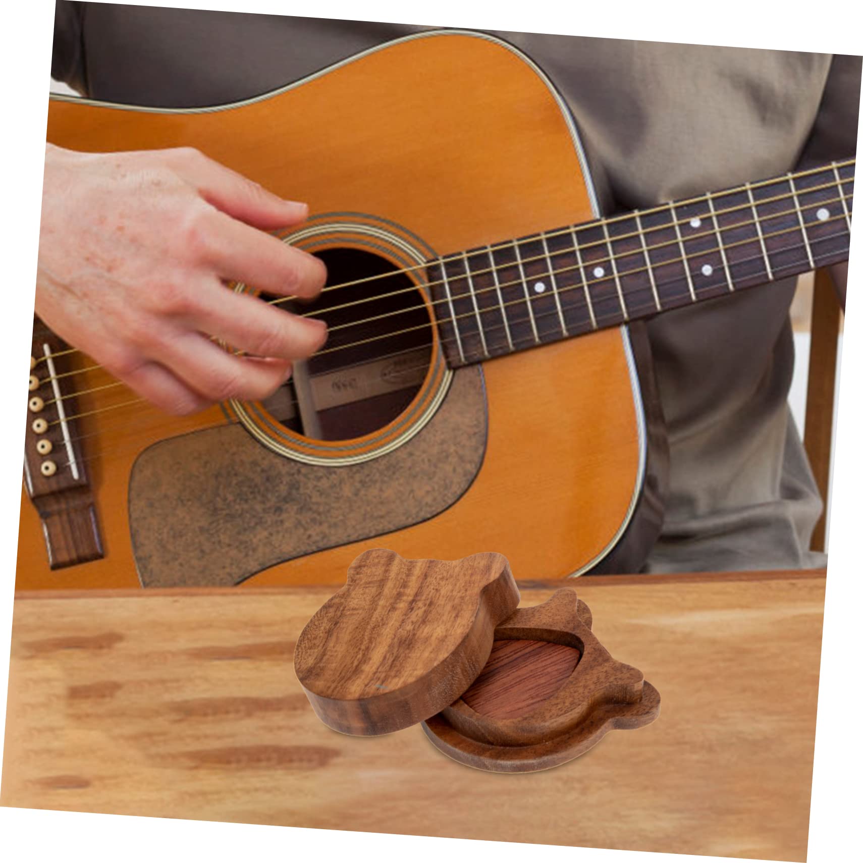 ifundom 4sätze Praktische Holz-Gitarren-Picks Mit Leicht Und Tragbar Sicheres Material Für Gitarristen Und Musikliebhaber