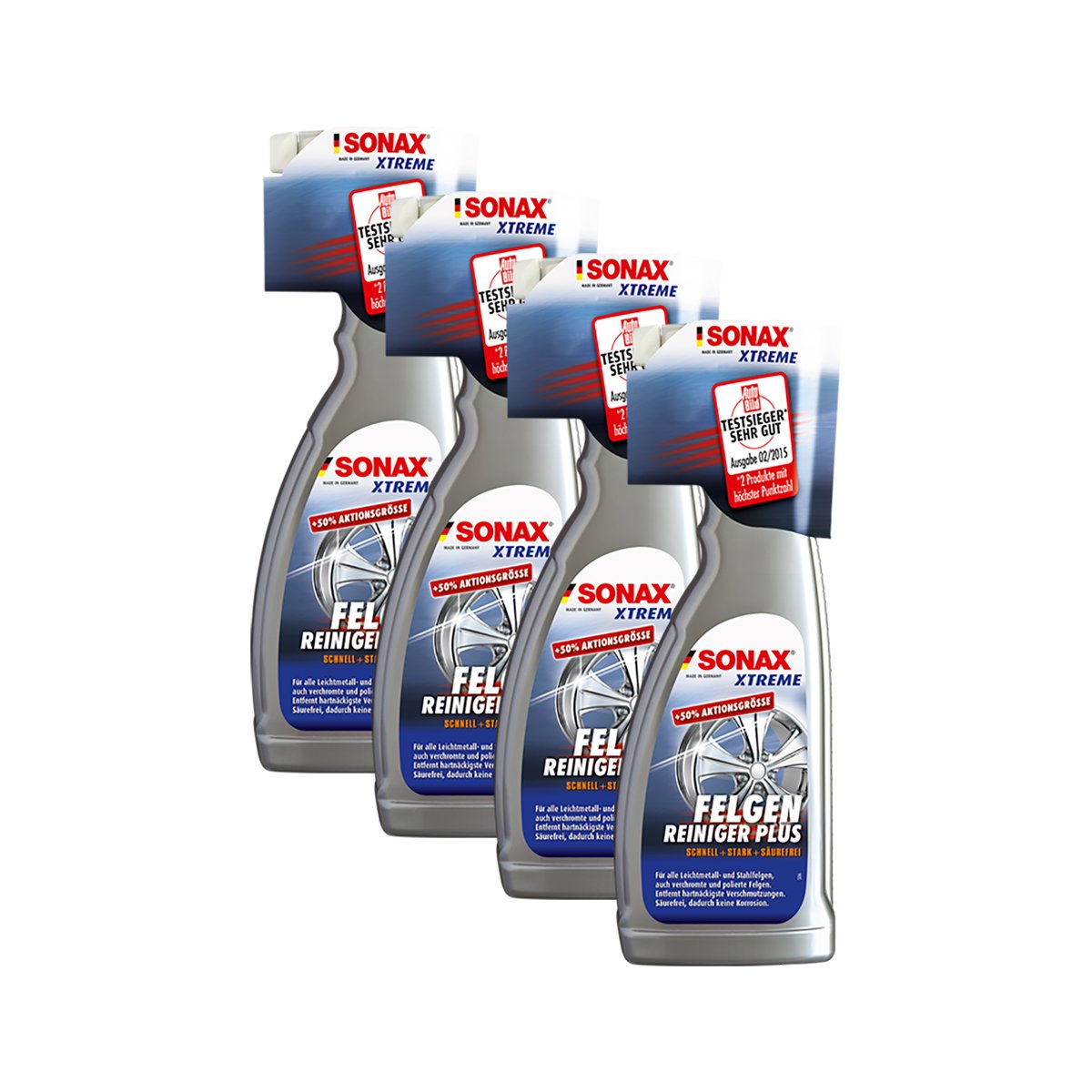 SONAX 4X 02304000 Xtreme FelgenReiniger Plus Säurefrei 750ml