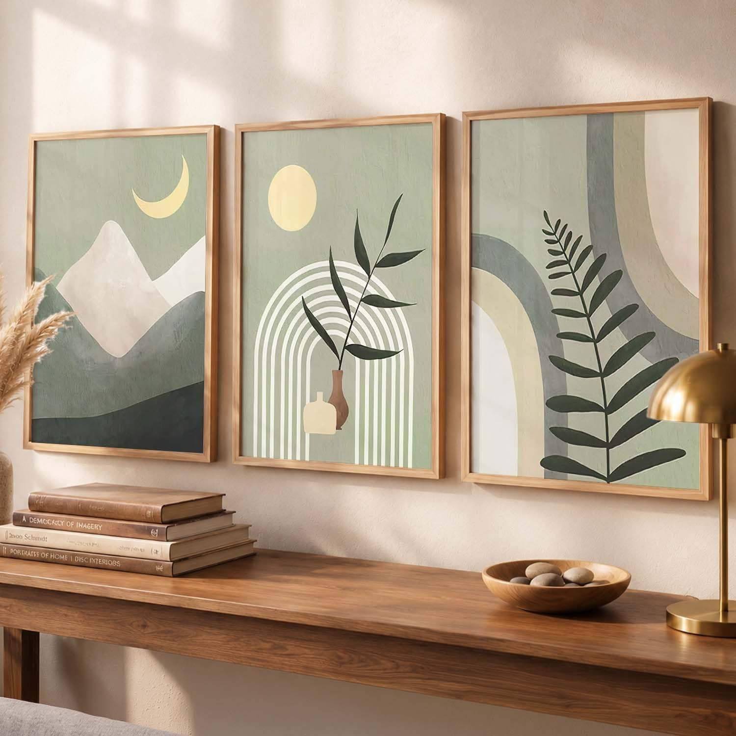 Bohemian Wall Art Set - 3 Framed Prints -14