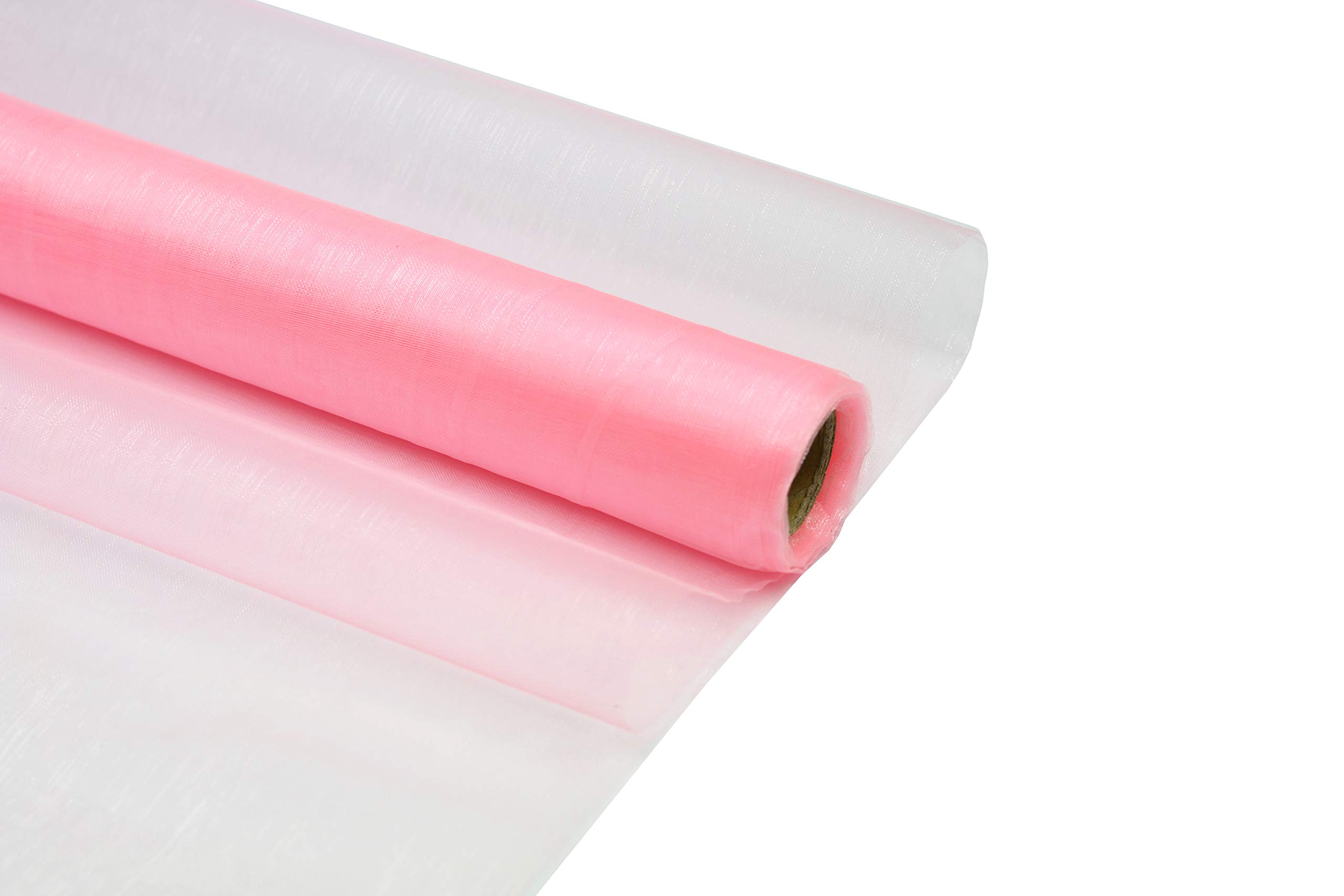 Rotolo di organza, 9 m, 36 cm, tessuto per runner, nastro decorativo, per matrimoni e composizioni floreali rosa chiaro 150