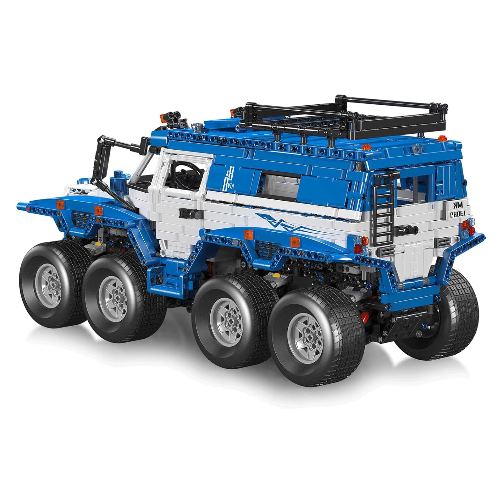 Mould King 13089 Technik Ferngesteuert Avtoros Shaman 8×8 Geländewagen APP Technologie Truck-Modell mit 8 Rädern und 5 kraftvollen Motoren Technologie Bausatz Modell (3062+Teile)