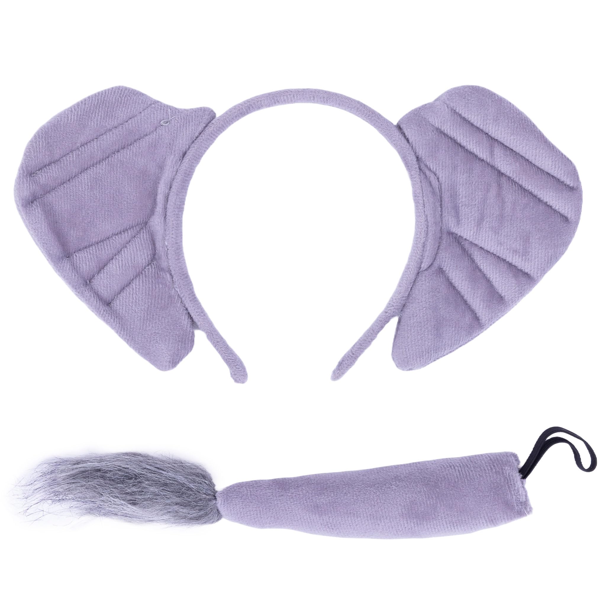 evelay elephant animal ears and Tail Set Headband Fancy Dress Party Halloween Costume Multi Animals Accessory ONE SIZE FITS ALL (ELEPHANT) — image 1
