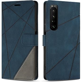 Case for Sony 1 IV Premium PU Leather Mobile Phone Case Flip Case Wallet Silicone Protective Flip Case for Sony 1 IV Blue