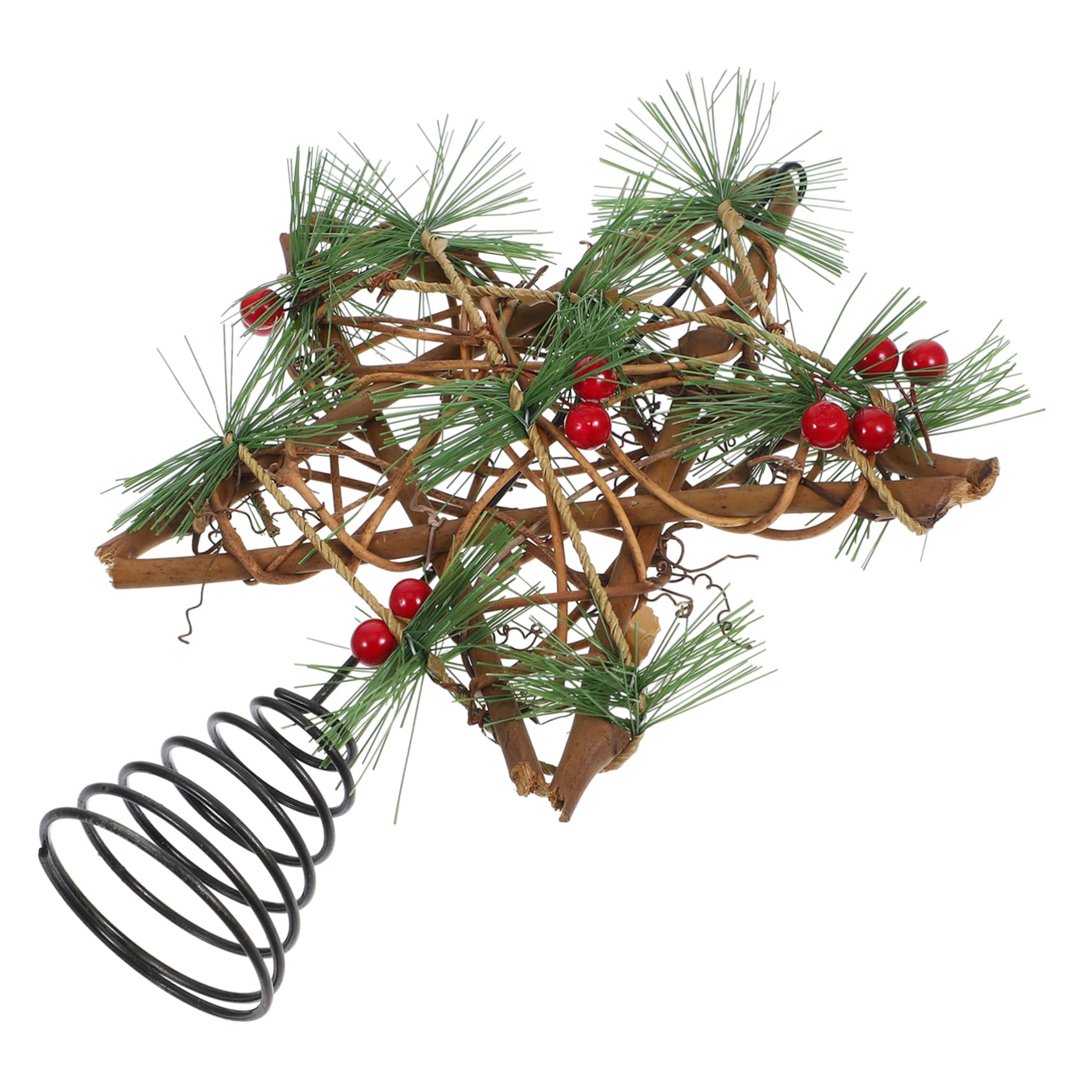 3 Stück Weihnachtsbaumspitze Stern Korbgeflecht Weihnachtsbaumspitze Endgültige Mini Weihnachtsbaumstern Ersatz