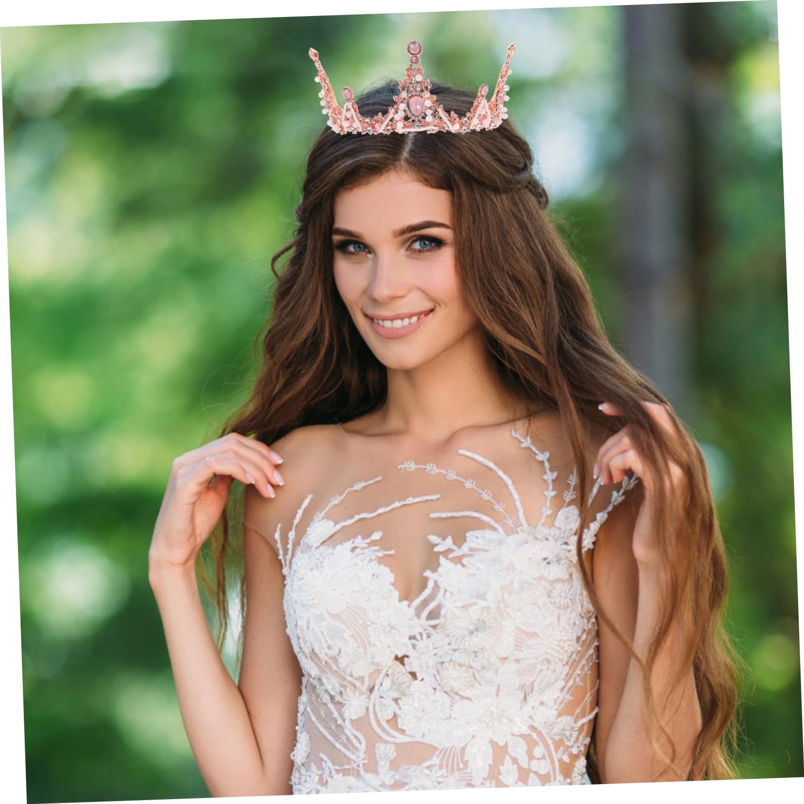 Diadema de Novia Elegante con Diseño de Redonda Rosa para Bodas Tocado Creativo para Mujeres y Niñas Accesorio para y Celebraciones