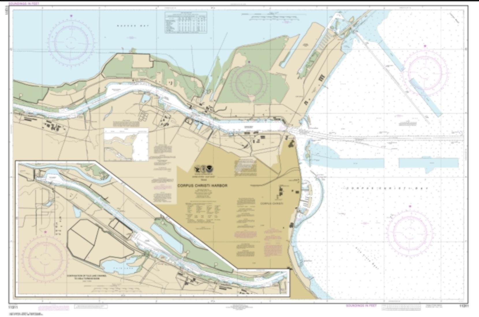 NOAA Chart 11311-Corpus Christi Harbor - Water-Resistant - by East View Geospatial