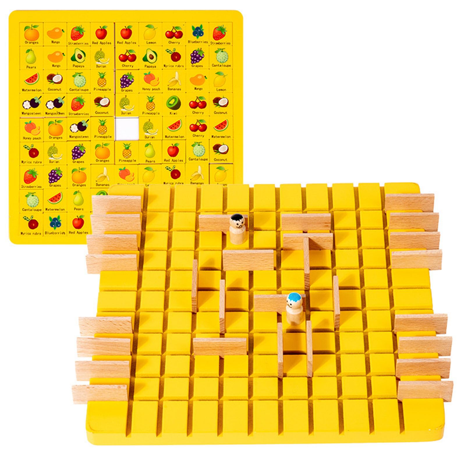 Juego de mesa de estrategia 2 en 1 de madera, ajedrez de mesa combinable