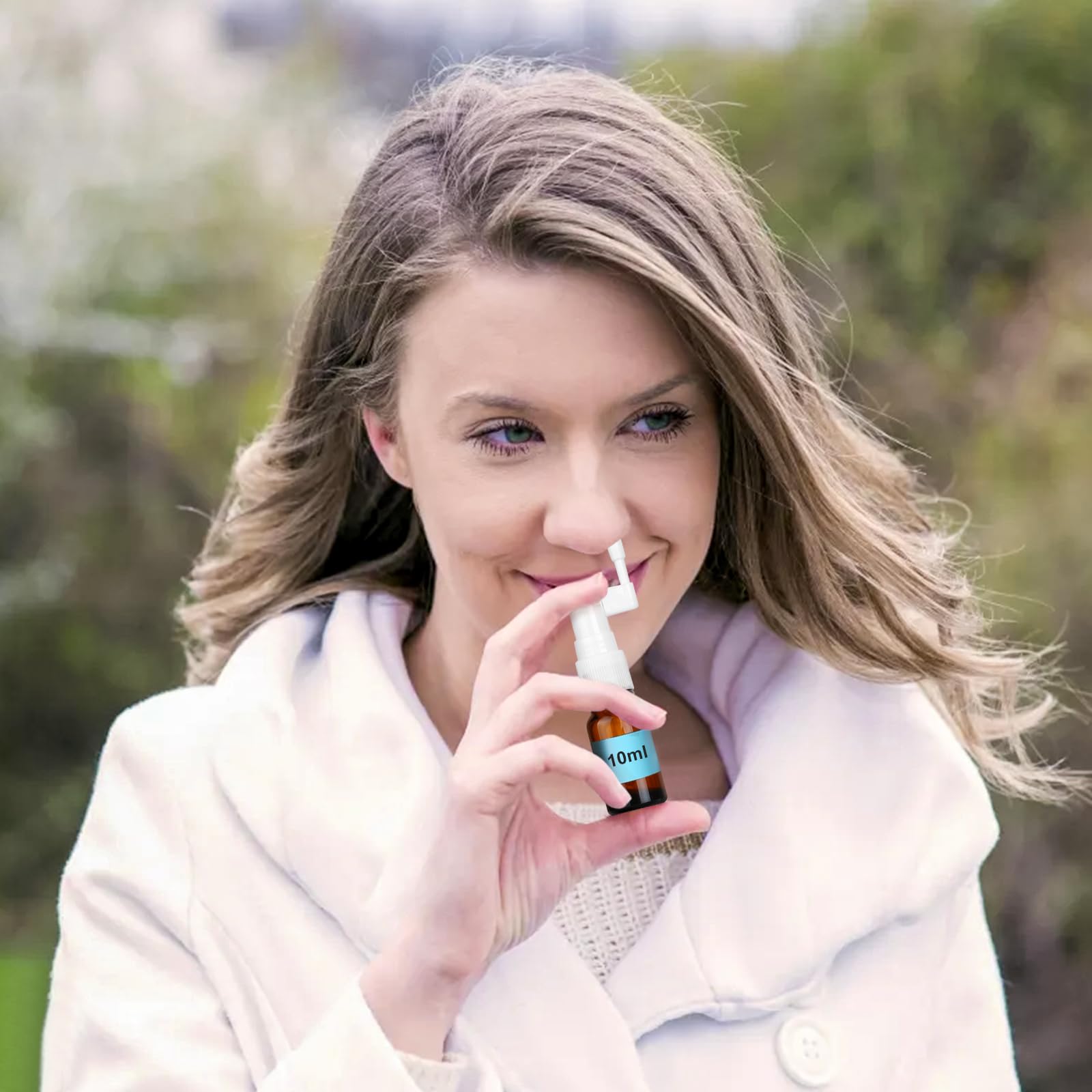 Butelka z rozpylaczem do nosa, 6 sztuk, pusta, szklana butelka z rozpylaczem, 30 ml, spray do nosa z rozpylaczem, wielokrotnego użytku, z głowicą natryskową, lejkiem, etykietami