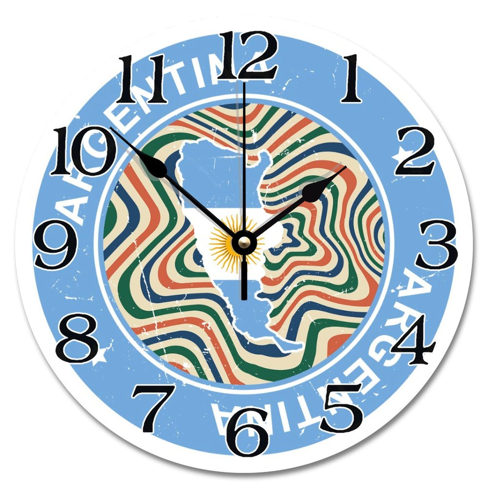 Horloge murale Argentine en bois le cadeau vintage idéal pour ami