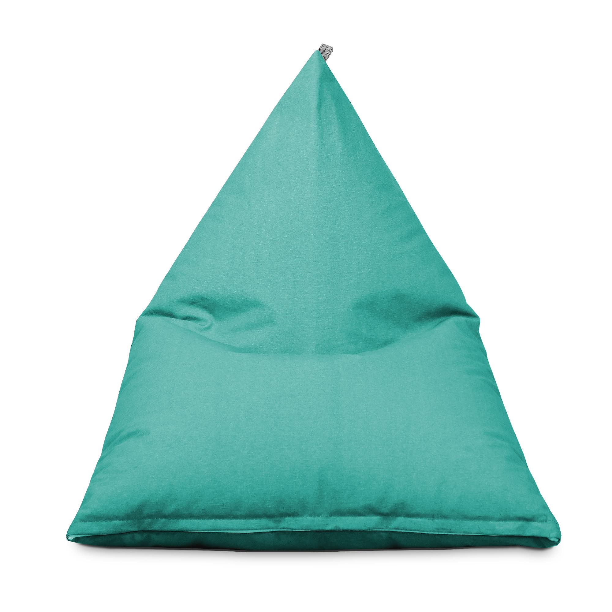 HAPPERS To-Go Puff para Exterior Turquesa. con Bolsillo y Asa para llevarlo Donde Quieras