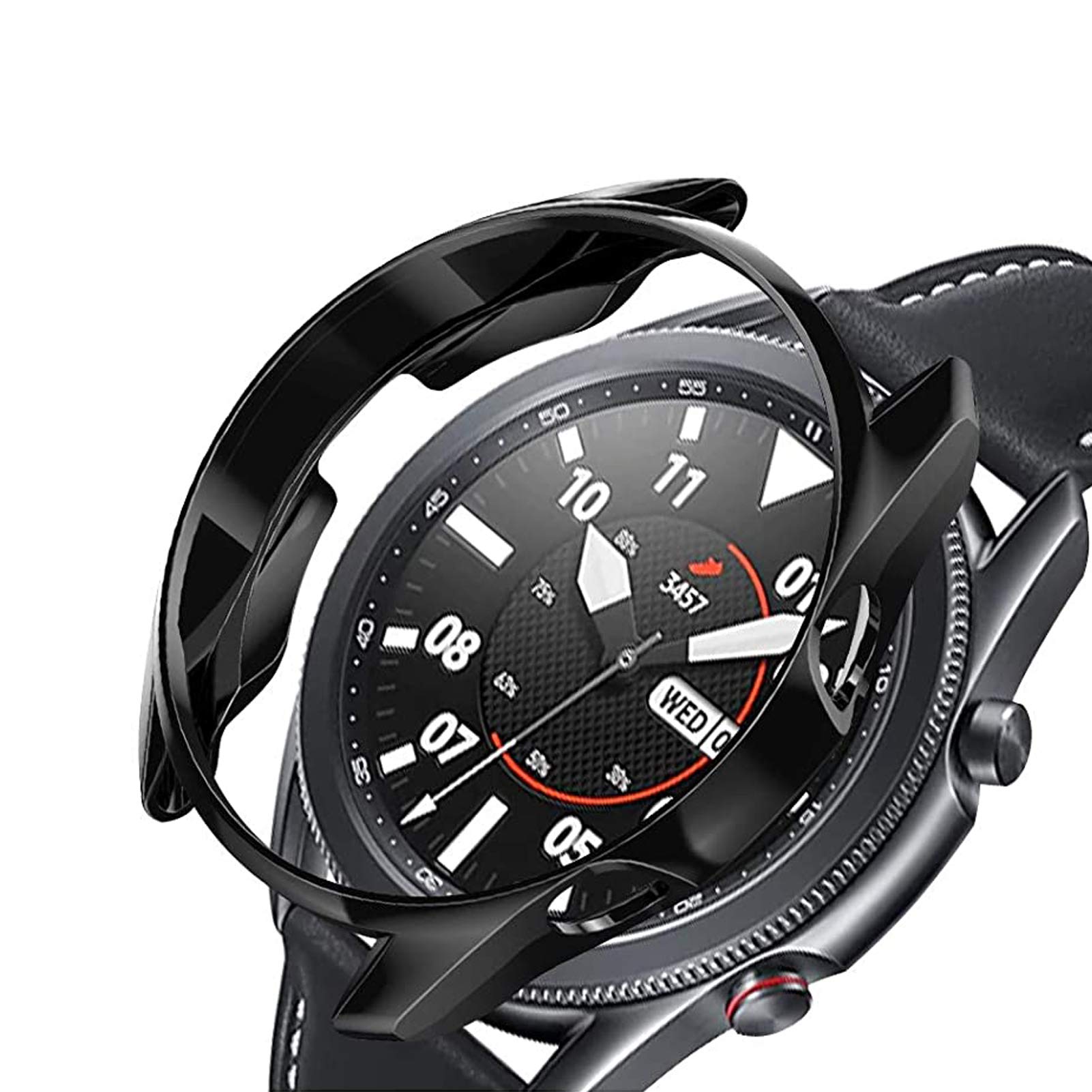 LOKEKE Compatible for Samsung Galaxy Watch3 Protective Case Cover, TPU Protective Case Cover with Bezel Ring Protetive Case Cover for Samsung Galaxy