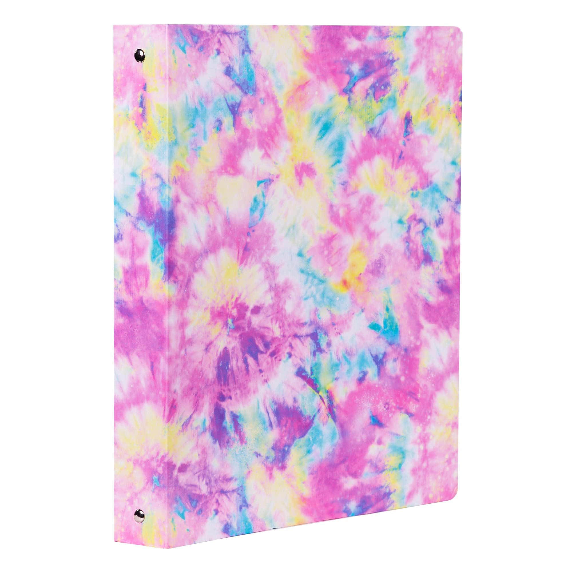Steel Mill & Co Cute Decorative Hardcover 3 Ring Binder for Letter Size Paper, 1 Inch Round Rings, Colorful Binder Organizer for School/Office, Tie