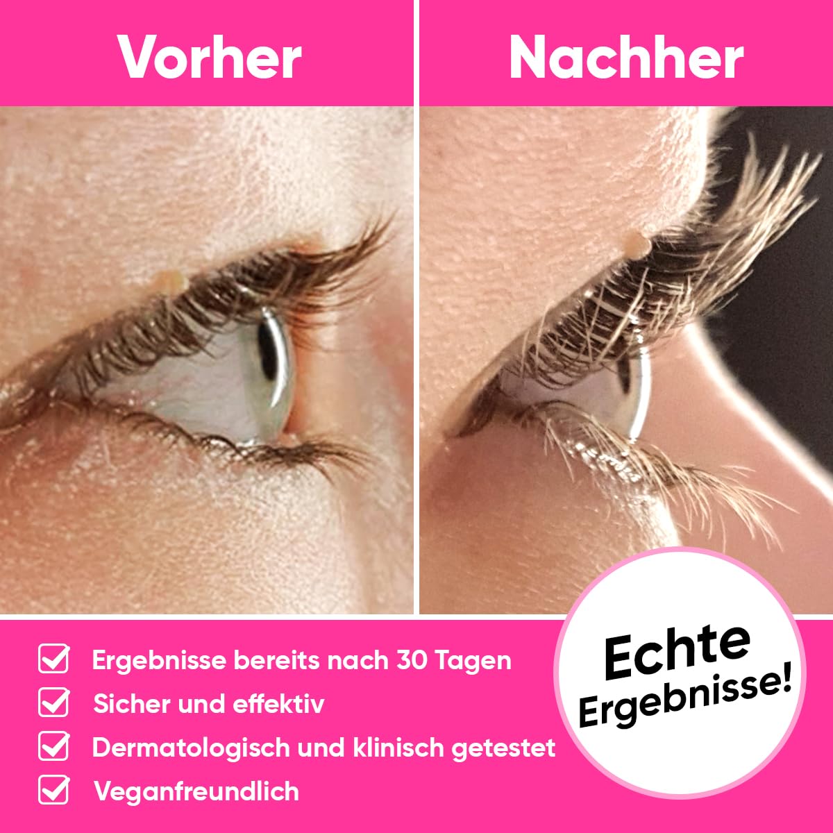 Ame Pure LUXE LASH Wimpernserum – Wimpern Serum für Wachstum und Dichte – Wimpernwachstum Booster für beeindruckend volle lange Wimpern - Sagen Sie dünnen Wimpern Lebewoh - 3ml