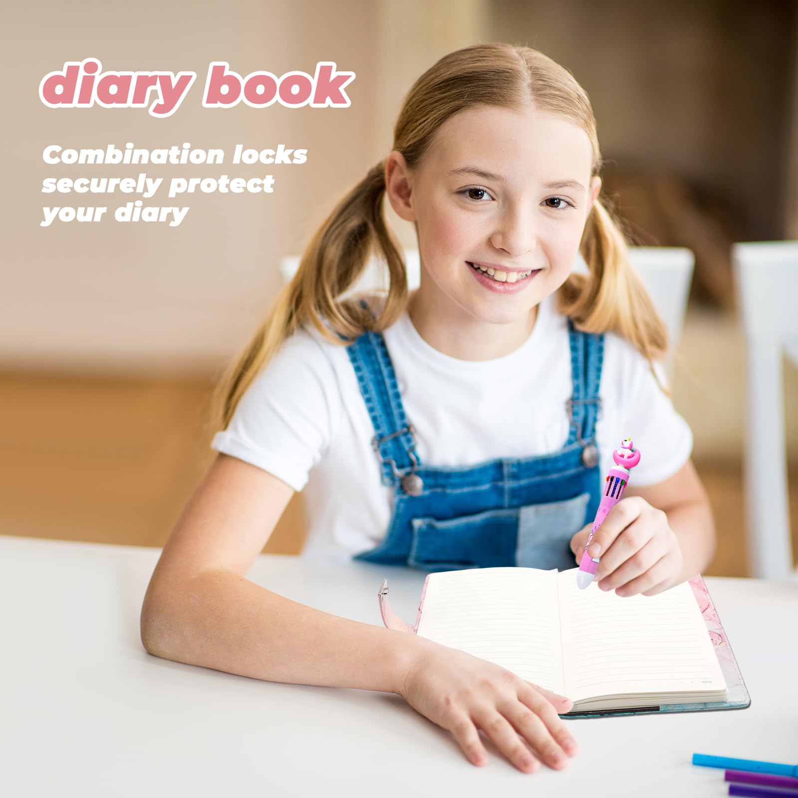 Kesote Dagboek met slot, A5, gelinieerd, dagboek voor meisjes en volwassenen, dagboek met pen, wachtwoord, boek, bruin, 210 pagina's Kesote Dagboek met slot, A5, gelinieerd, dagboek voor meisjes en volwassenen, dagboek met pen, wachtwoord, boek, bruin, 210 pagina's