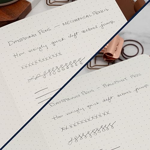 Miniatura 6 de Dayspring Pens Juego de bolígrafo y lápiz de regalo Monroe grabado, acabado lacado rojo con borde dorado. Bolígrafo Click-Action y lápiz de 0.028