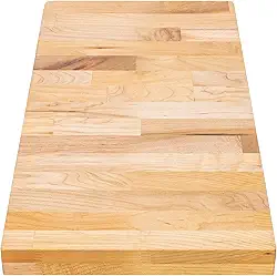 DuraSteel Tampo de mesa de madeira maciça - Bancada de bloco de açougueiro de 61 x 30 cm - Tábua de corte de madeira natural para bancada de trabalho de cozinha, bancada, balcão de charcutaria