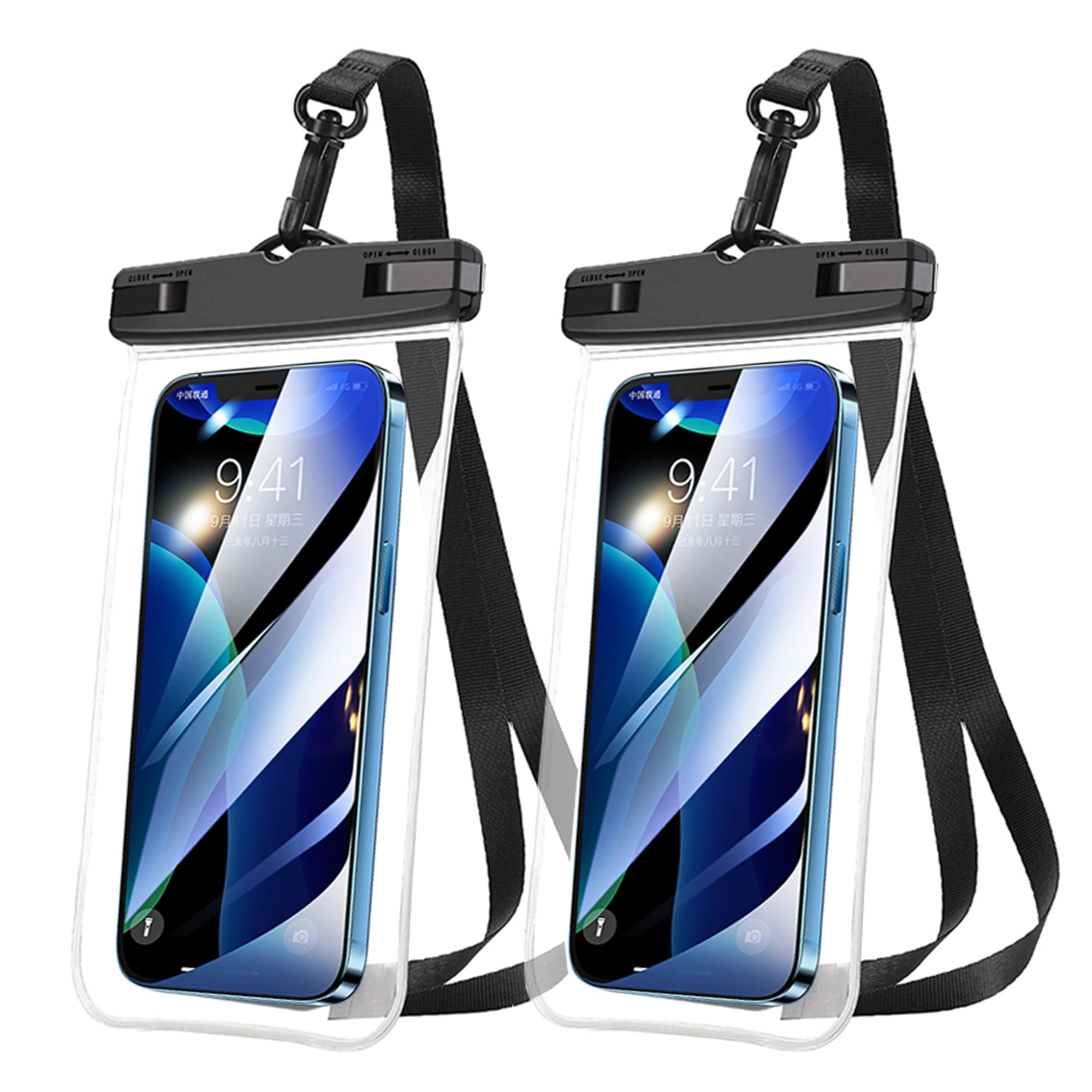 Heliosea Waterproof Phone Pouch[2Pack], 7.2" Waterproof Dry Bag Clear Waterproof Phone Bag Case Portable Compatible for iPhone16 15 14 13 12 Pro Max