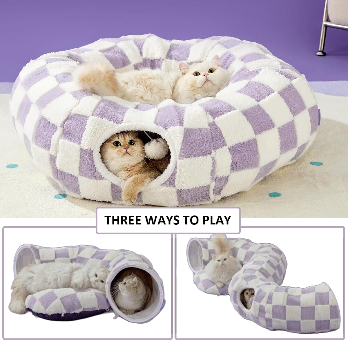 ERNAN Cat Tunnel Bed for Indoor Cats - Image 4