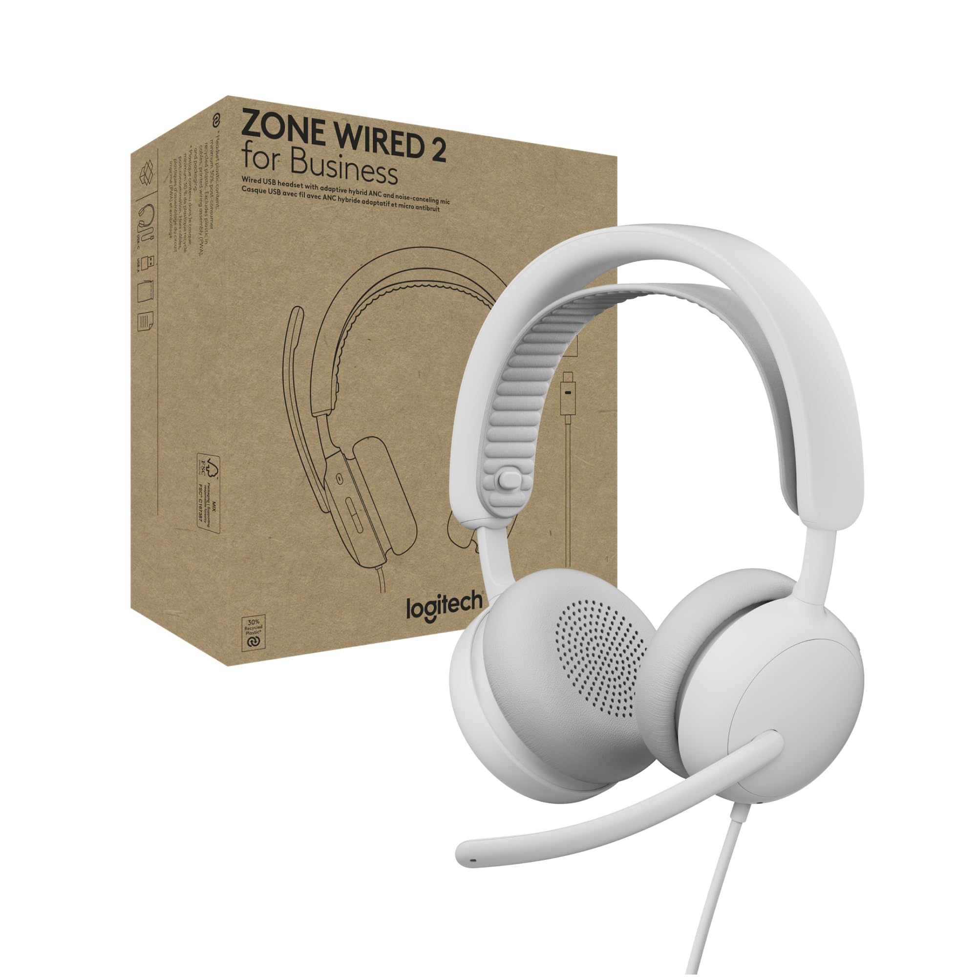 J2721新品未開封　Logicool ZONE WIRED Zone Wired Headset with Noise Canceling Mic