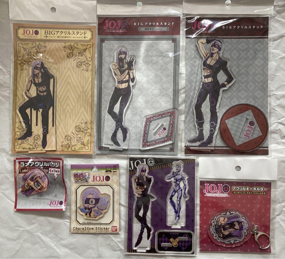 ジョジョ 限定ステッカー等セット Amazon.co.jp: ジョジョ 5部 メローネ アクスタ アクキ バッジ