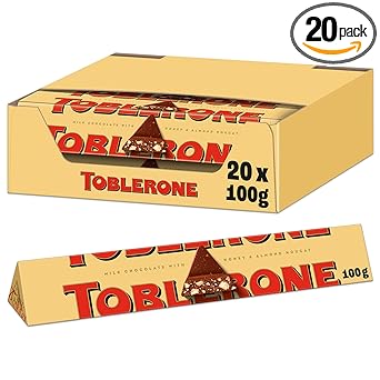 Toblerone Milk Chocolate (Pack of 20, 100 gram) - image, photos