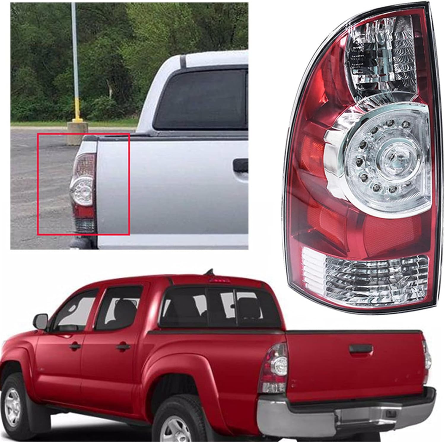 waltyotur Left Driver Side Taillight Replacement for Tacoma 2005 2006 2007 2008 2009 2010 2011 2012 2013 2014 2015 Replacement for 8156004150