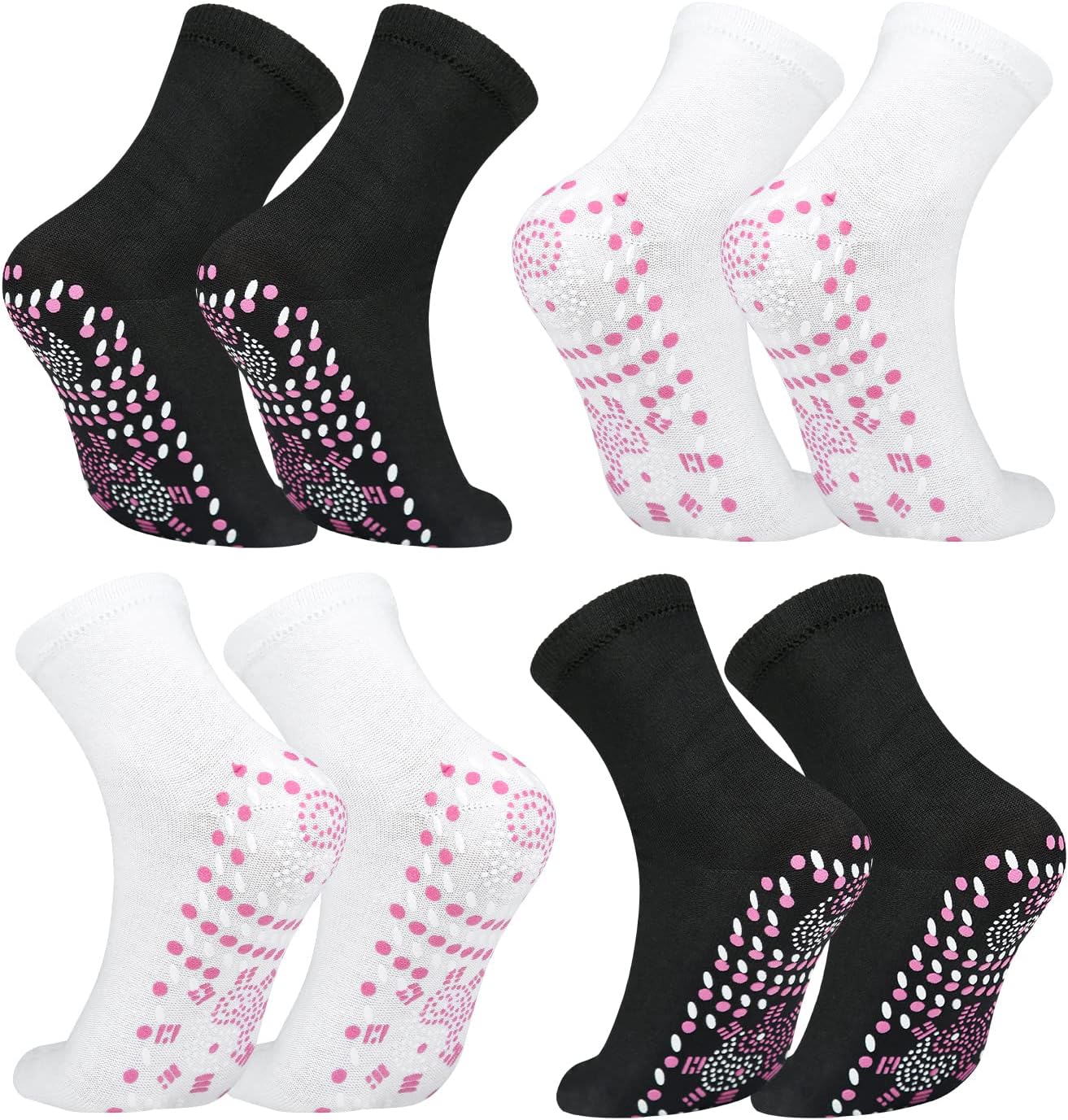 Liamostee Tourmaline Slimming Health Sock, 4 Pair Acupuncture Socks tourmaline socks, AFIZ Tourmaline Acupressure Self-Heating Shaping Socks AFIZ Tourmaline Health Sock for Men Women
