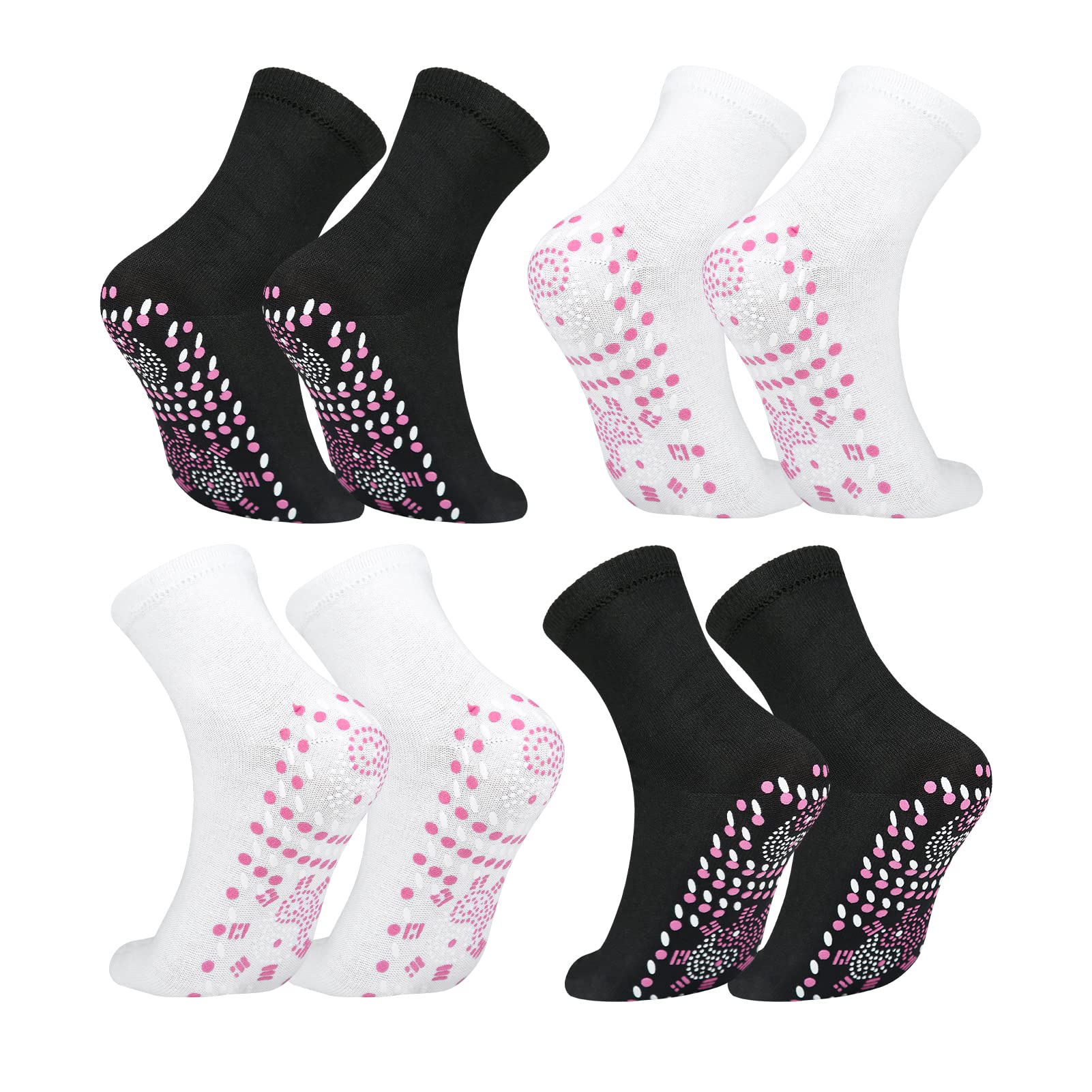 Liamostee Tourmaline Slimming Health Sock, 4 Pair Acupuncture Socks tourmaline socks, AFIZ Tourmaline Acupressure Self-Heating Shaping Socks AFIZ Tourmaline Health Sock for Men Women