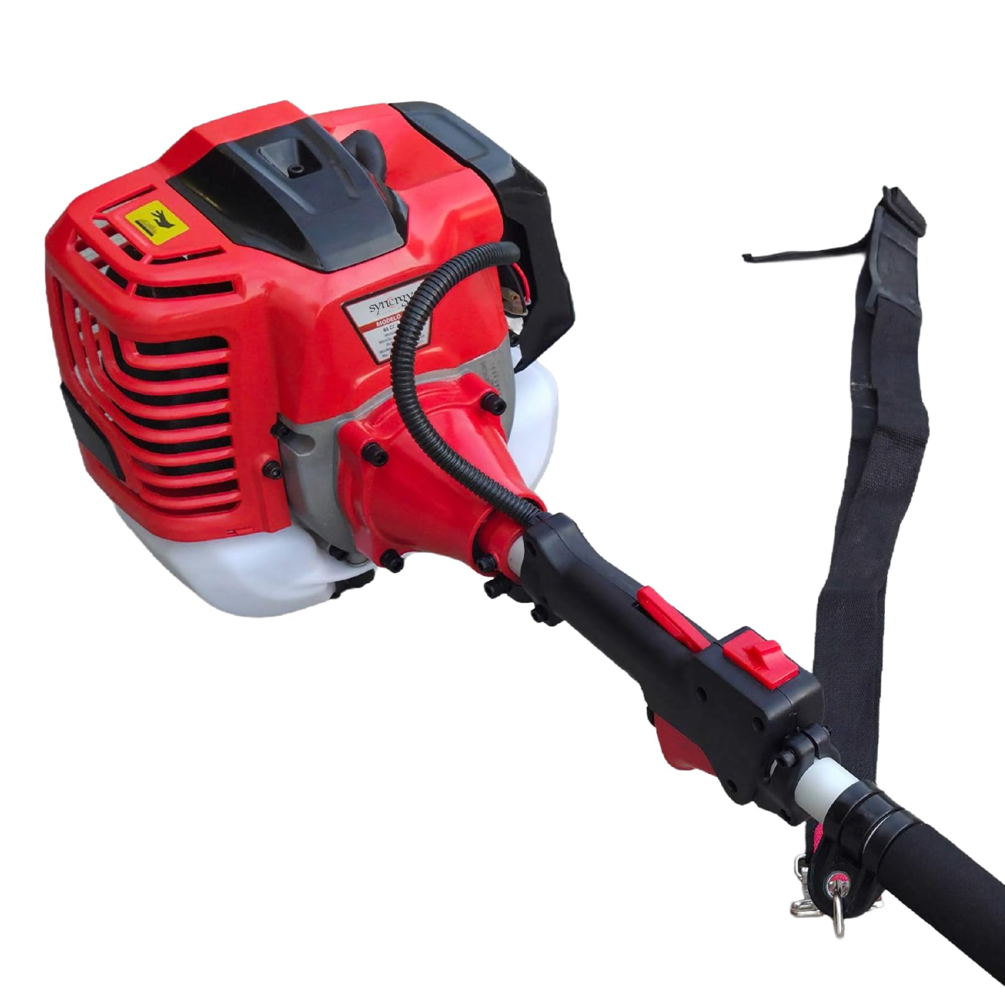 Synergy Podadora de Altura Gasolina 65CC 4,9CV – Espada 25cm, Arranque Easy Cut, Transmisión Reforzada de 26mm, Cinturón de Soporte y Accesorios Incluidos