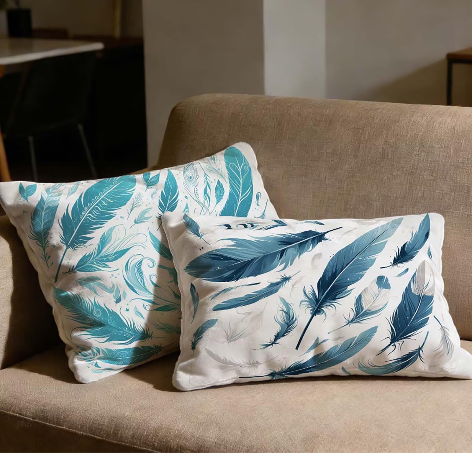 Taie oreiller 50x70 fermeture éclair invisible pour protéger coussin plume