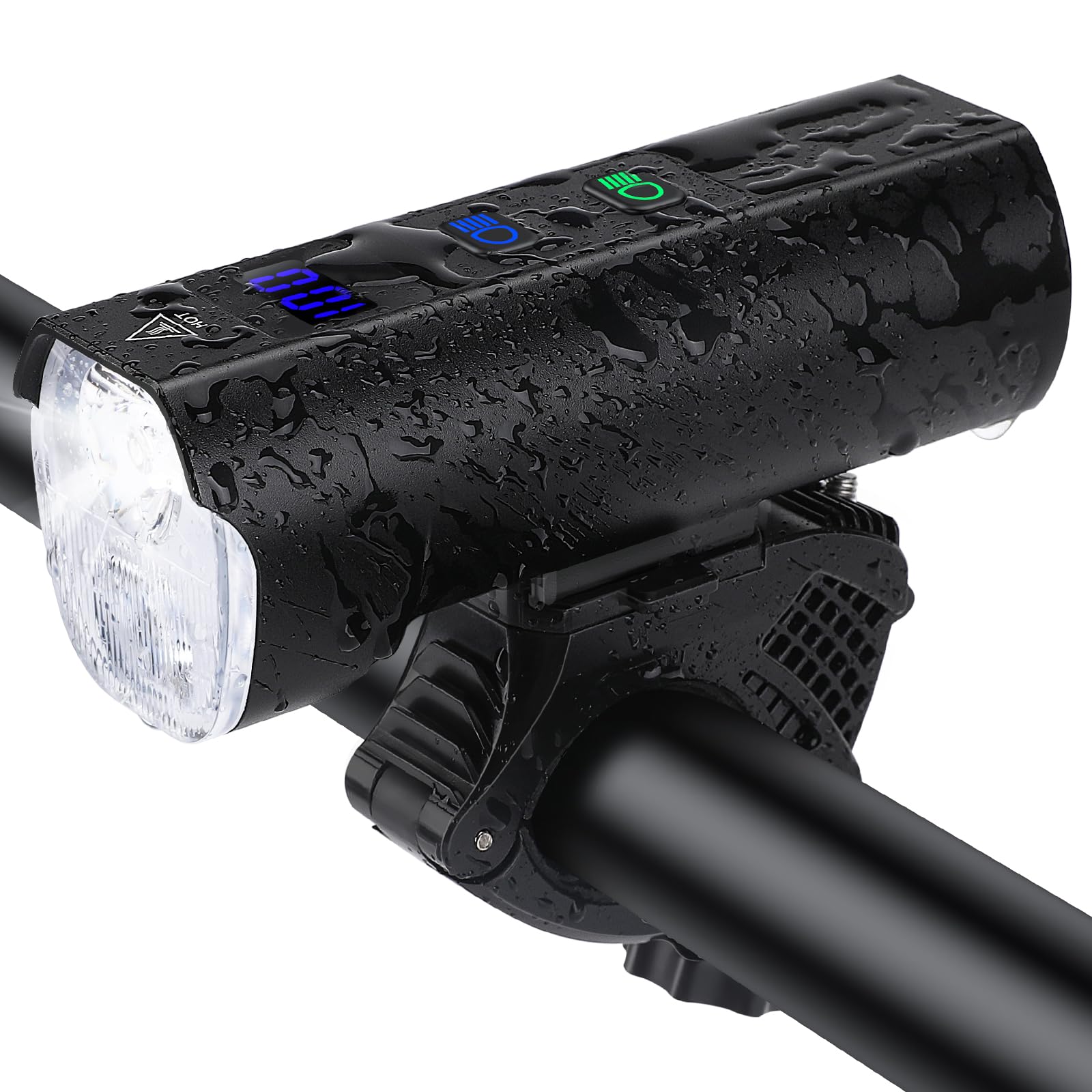 ONVIAN Luces de bicicleta para montar en la noche, faro delantero recargable para bicicleta con 1200 lúmenes, luz impermeable IPX5 de aleación de aluminio para bicicleta