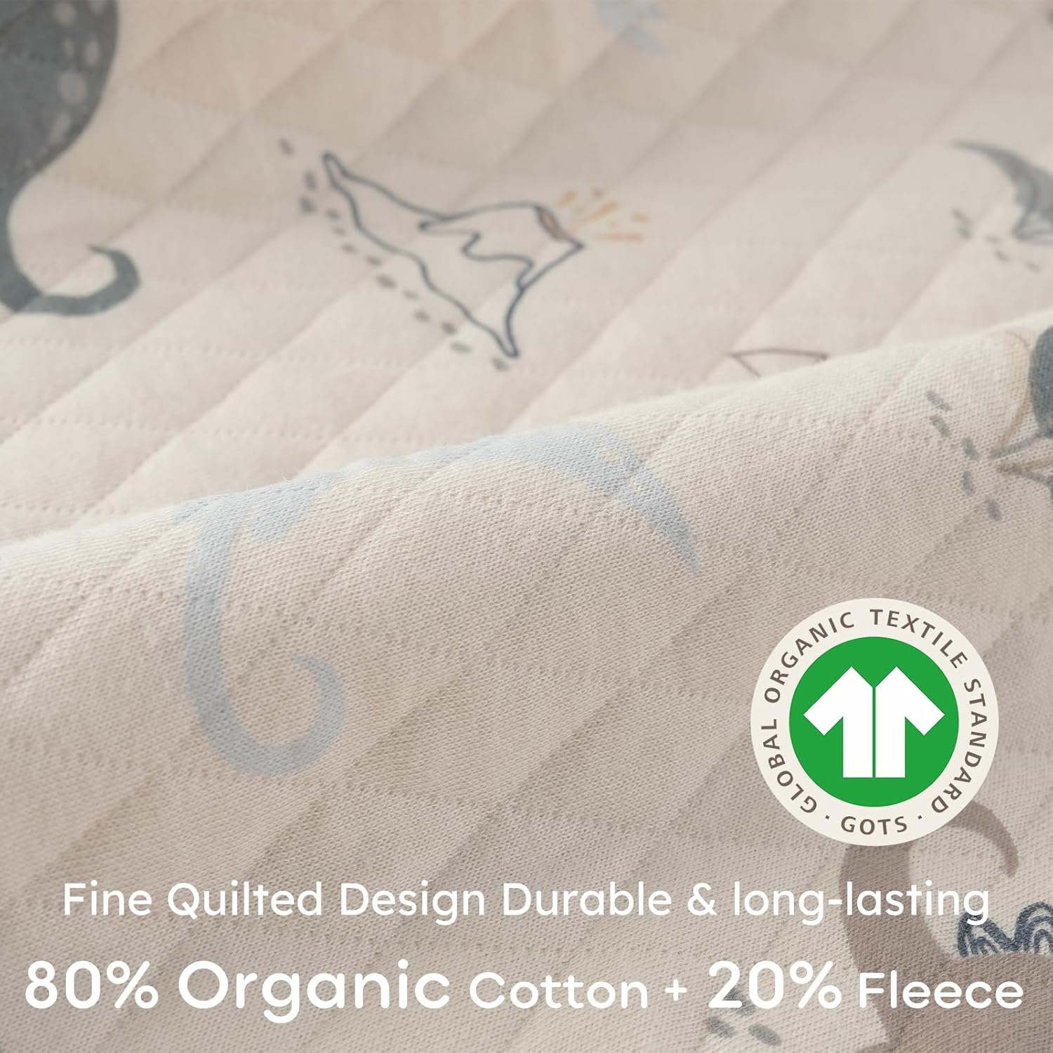 Yoofoss Baby Sleep Sack with Sleeves Wearable Blanket Baby Organic Cotton 2-Way Zipper Sleeping Sack, Soft Breathable Durable - Image 4