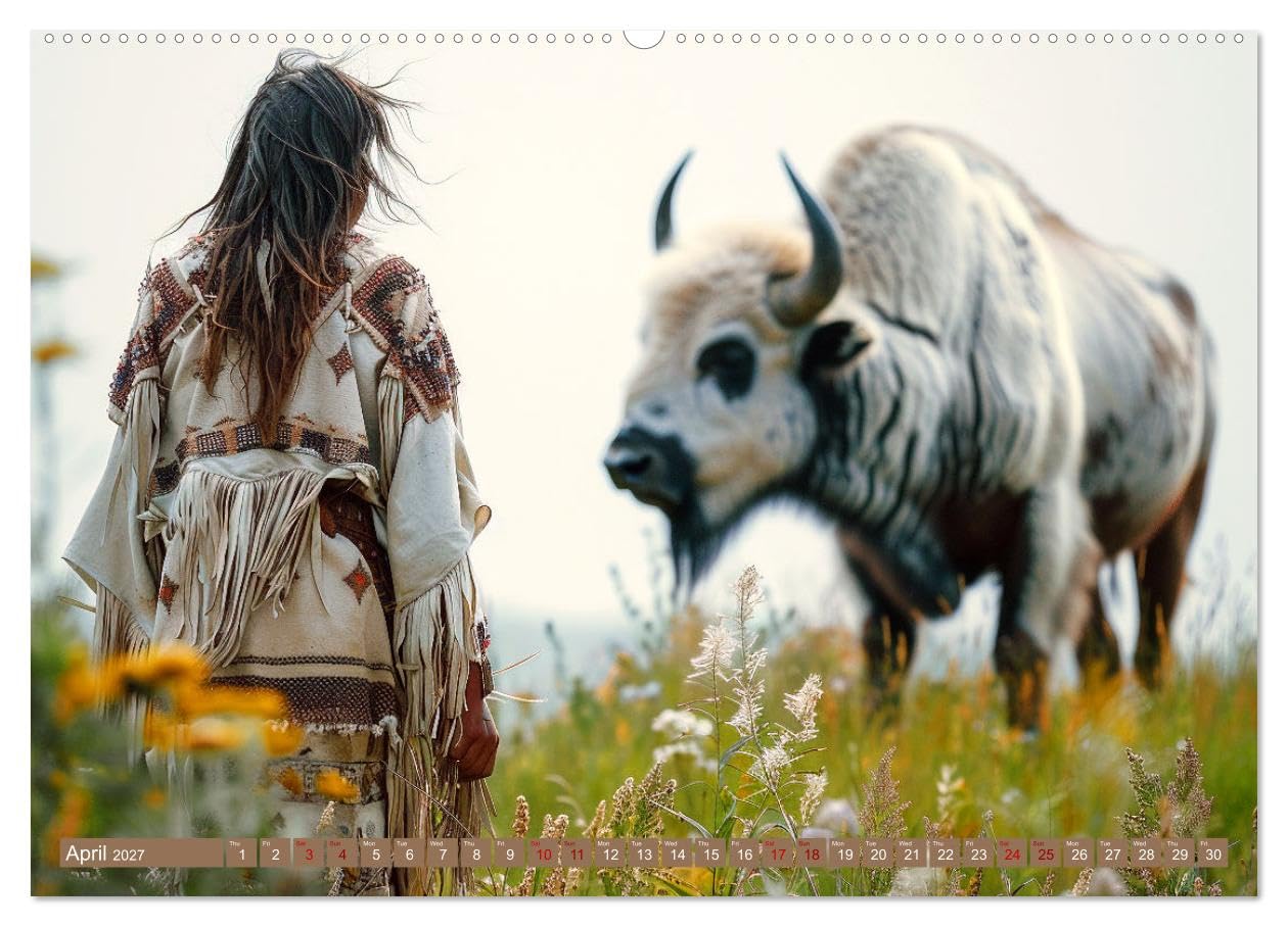 Native American Soul (High Quality Premium Wall Calendar 2027 DIN A2 landscape),CALVENDO 12 Month Wall Calendar: Experience the timeless spirit of Native American life