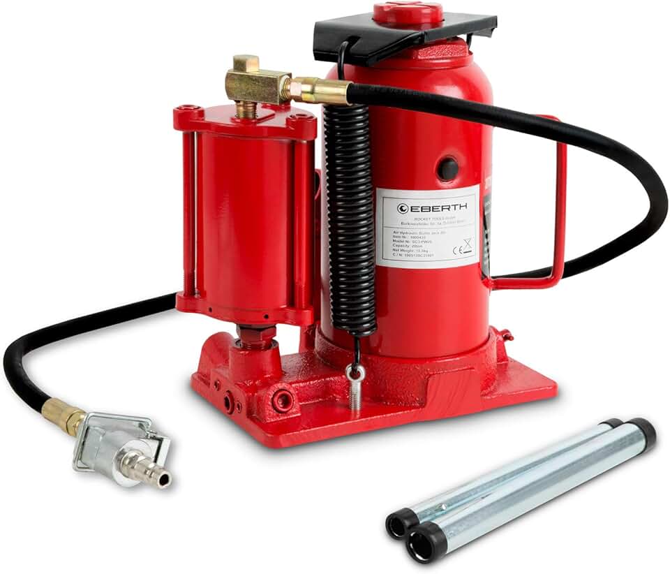 Cric Idraulico Perel 2 Tonnellate - Per Auto E Camion, Arancione - Foto 7