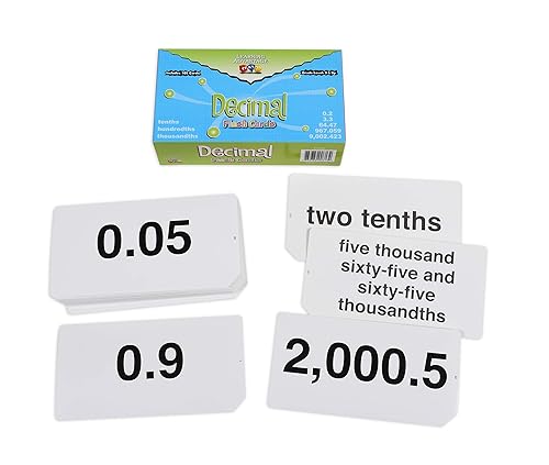 Learning Advantage 8658 Tarjetas didácticas decimales