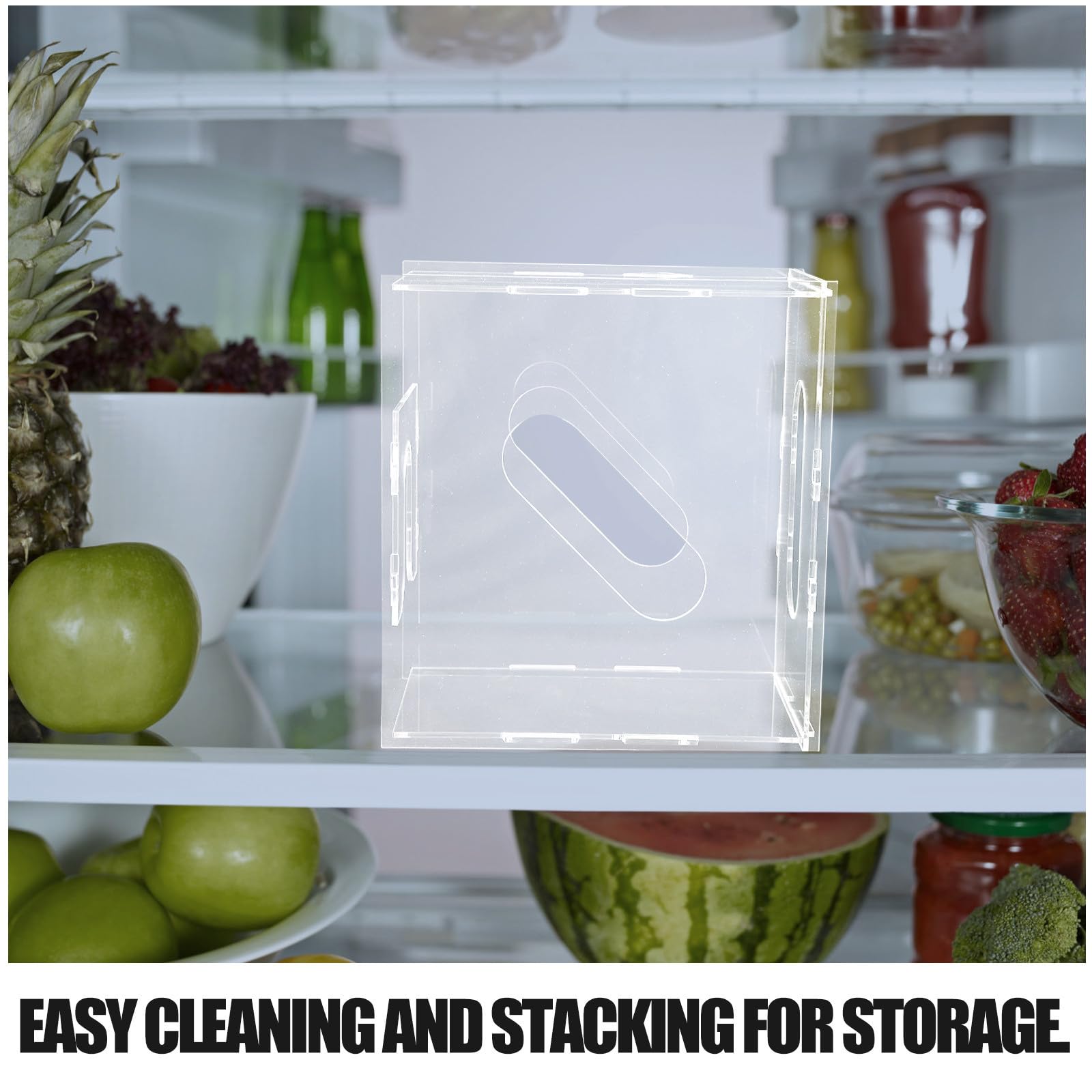 Supvox Muttermilch Organizer für Muttermilchbeutel Aufbewahrungsbehälter aus Acryl Transparent Wiederverwendbar Leicht zu Reinigen für Kühlschrank und Gefrierschrank