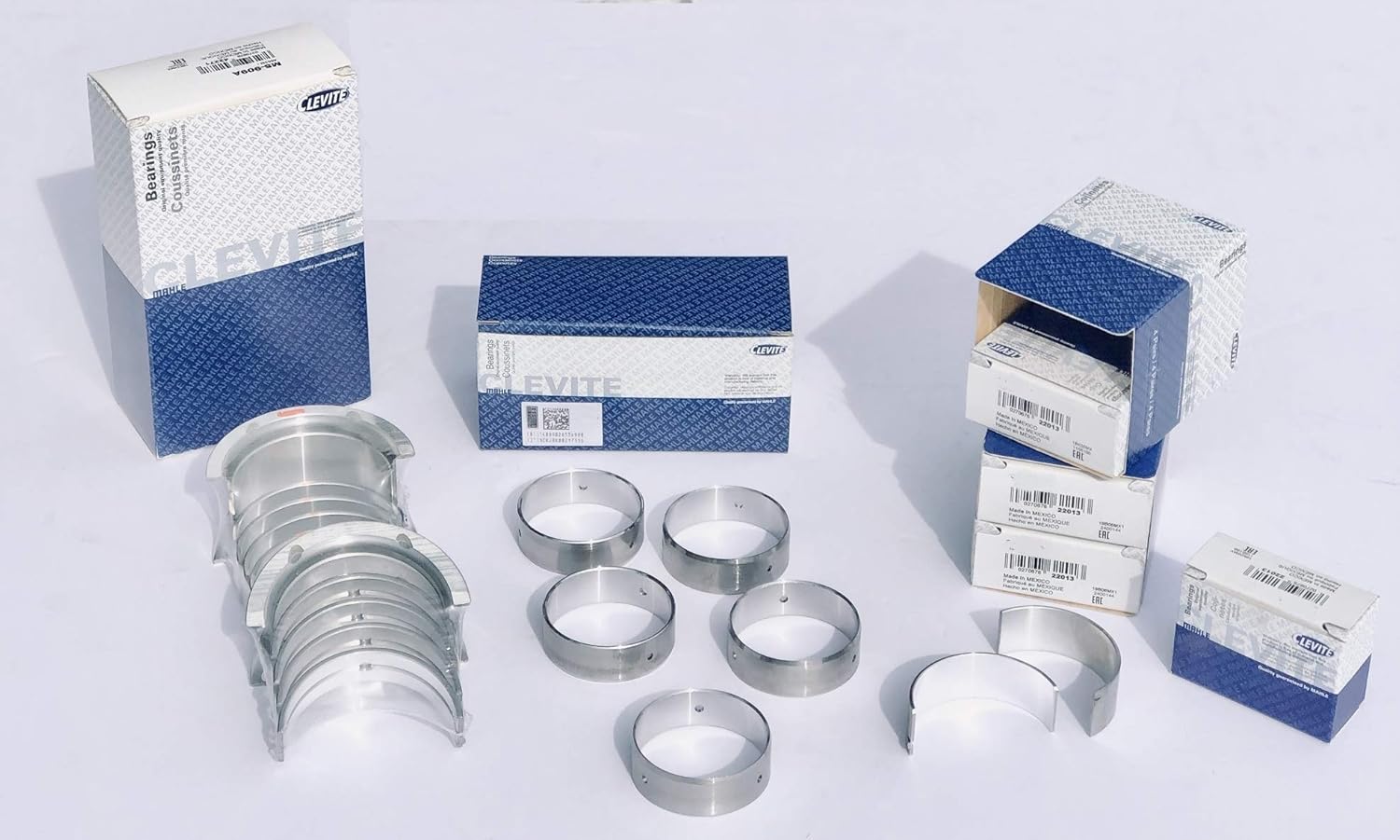 CLevite A Rod+Main+Cam Bearing Kit Compatible with Chevy SB 305 307 327 350 383 1967-02 LT1+LT4. (.020 rods/.20 Main)