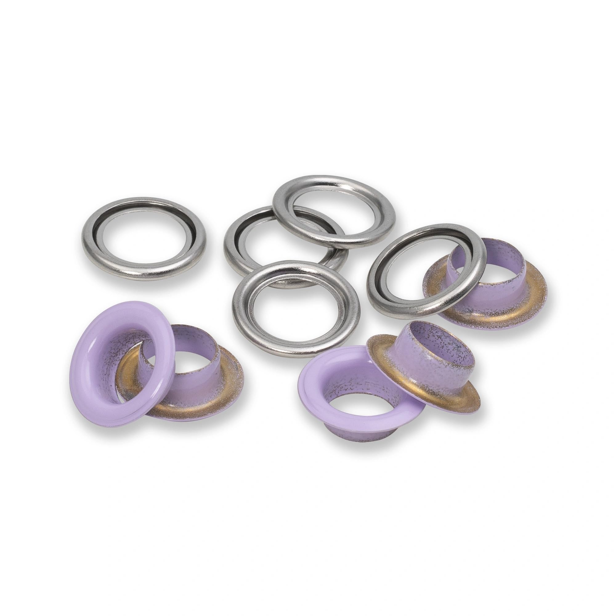 Prym 542542 Eyelets with washers, red/Silver, can be Used with The Vario Creative Tool, Purple, Ø 11 mm