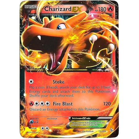 Amazon Com Pokemon Charizard 100 Xy Flashfire Card Holo Toys Games